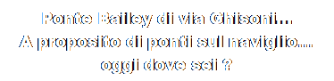 Casella di testo: Ponte Bailey di via Ghisoni...
A proposito di ponti sul naviglio
oggi dove sei ?
